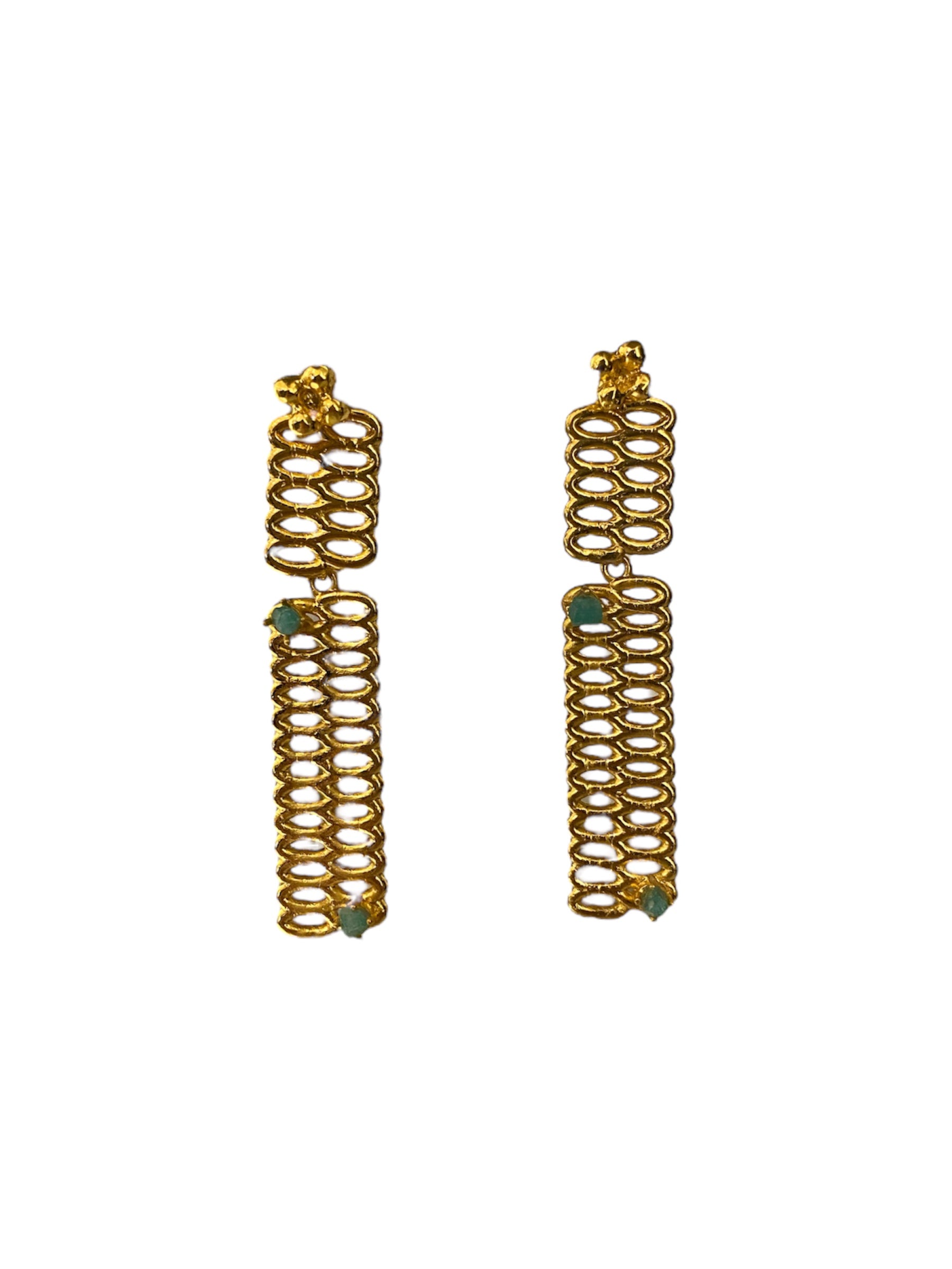 ARETES INFINITO Y MAIZ ESMERALDA JOHA