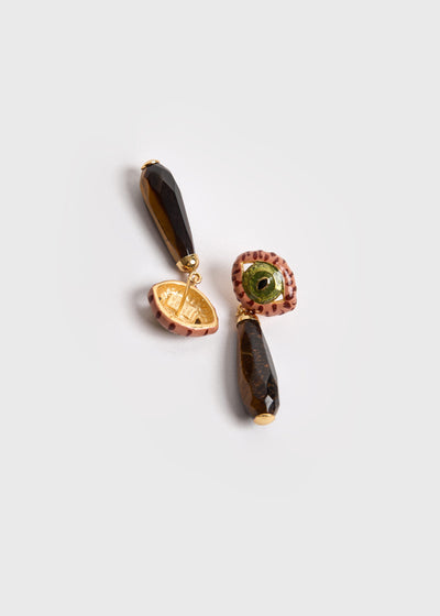 CAT DROP TERRACOTTA EARRINGS