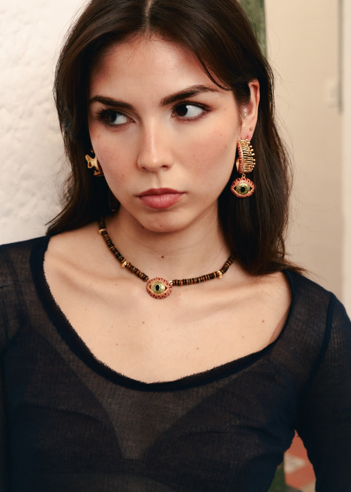 COLLAR CAT DROP MIDI TERRACOTA