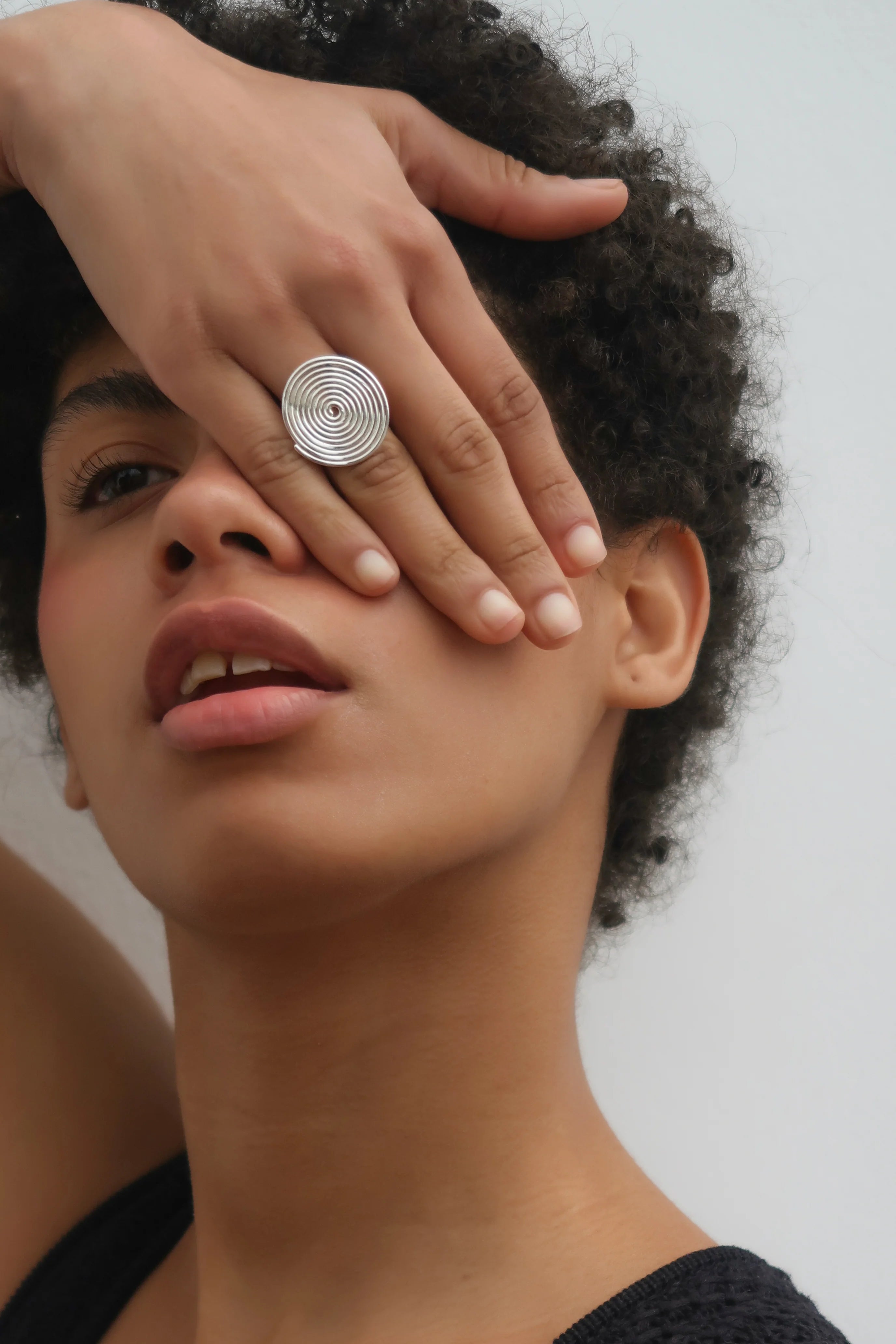 SPIRAL SILVER RING