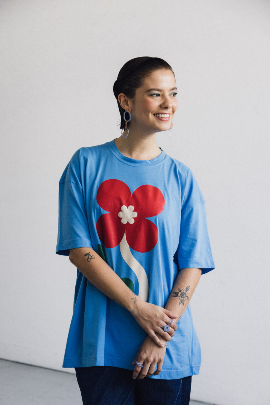 CAMISETA OVERSIZE HIBISCUS