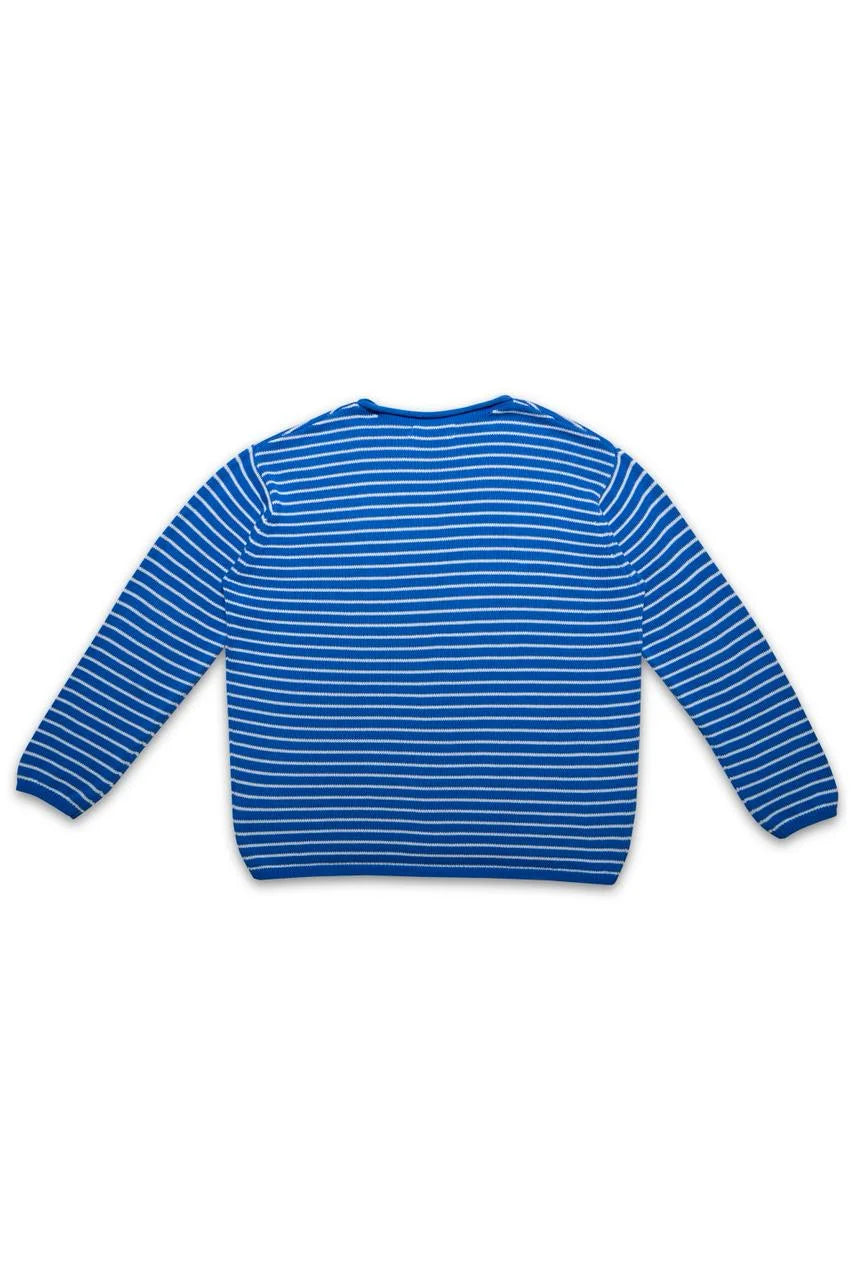 BLUE STRIPED SWEATER