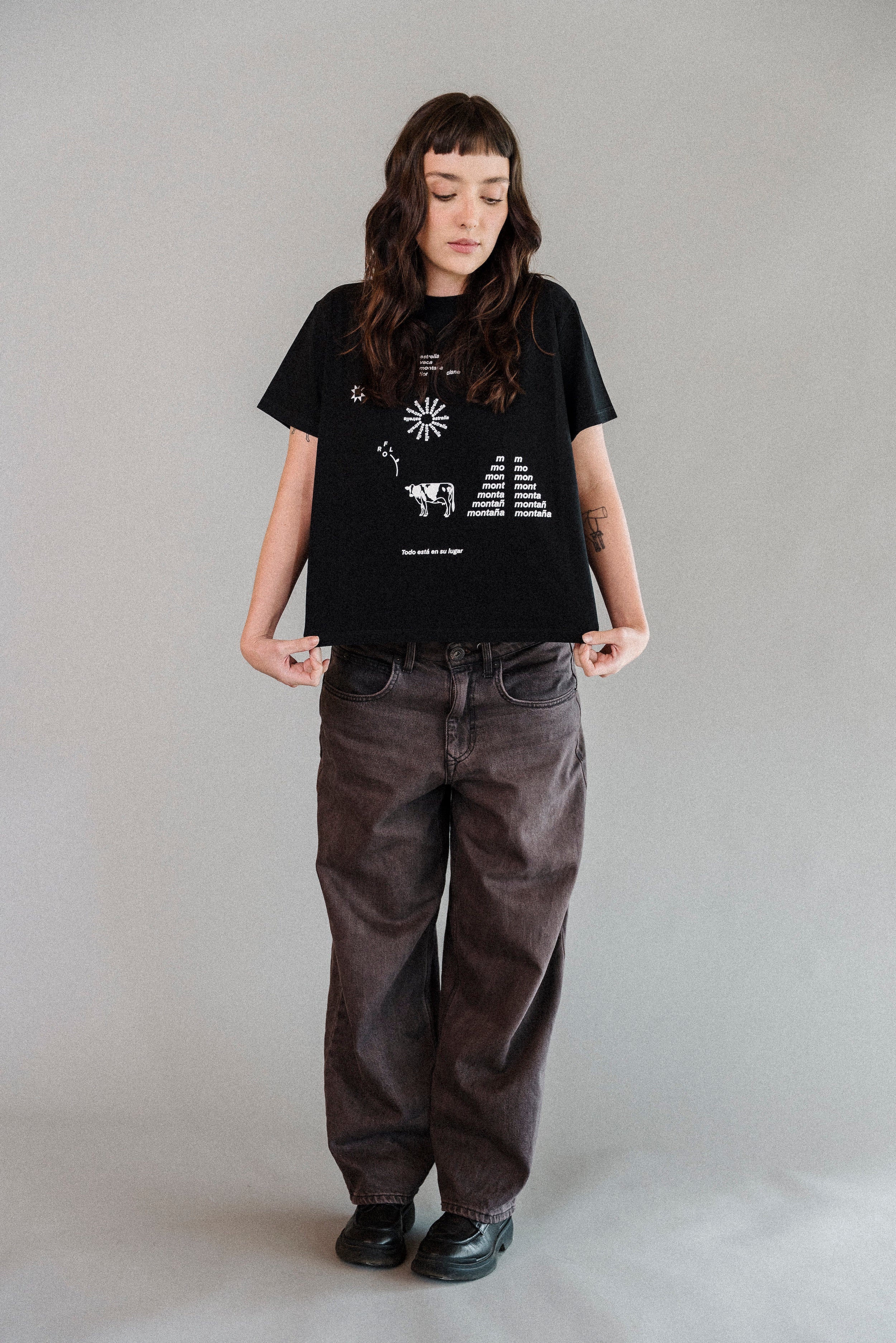 Camiseta Crop Palabras