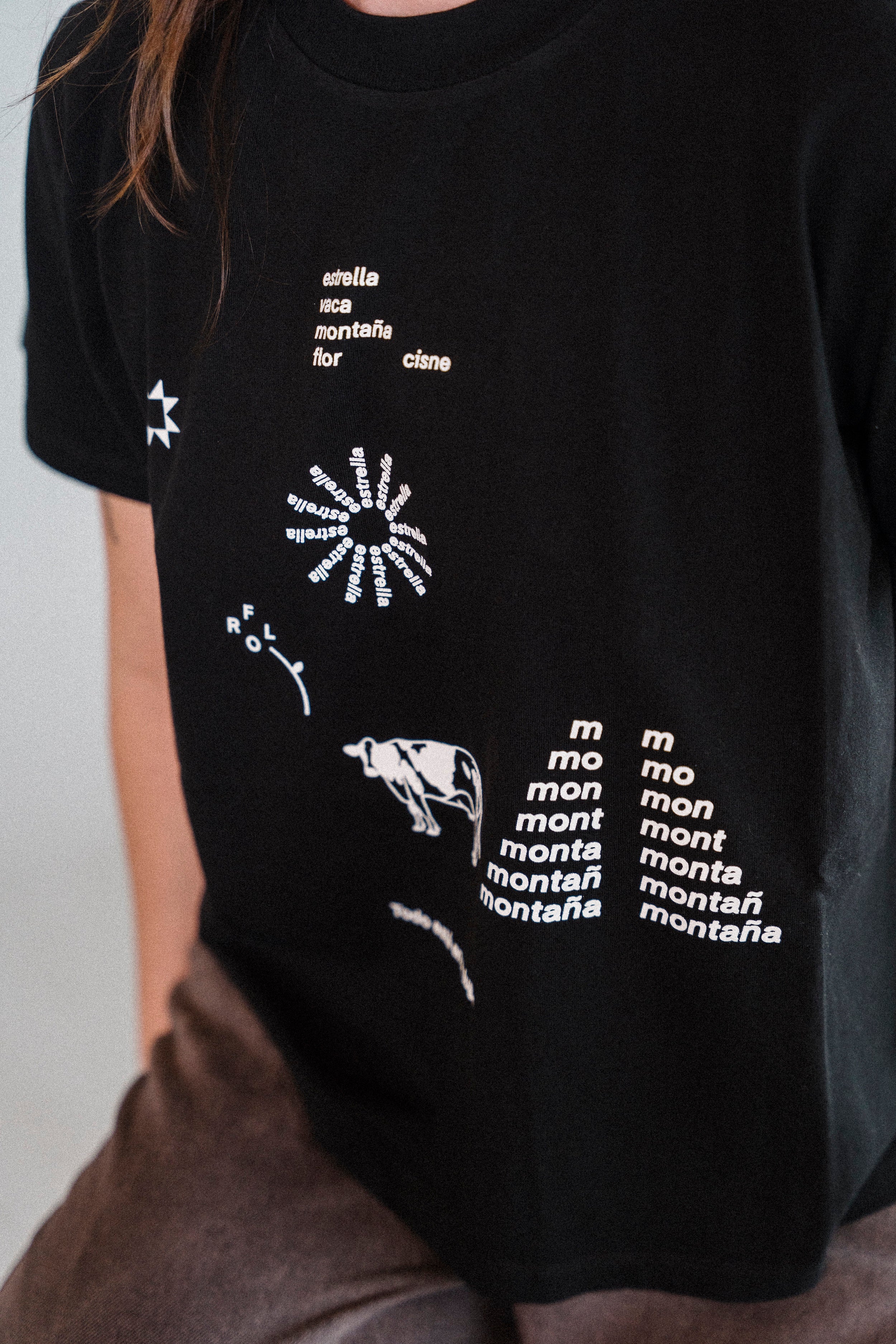 Camiseta Crop Palabras