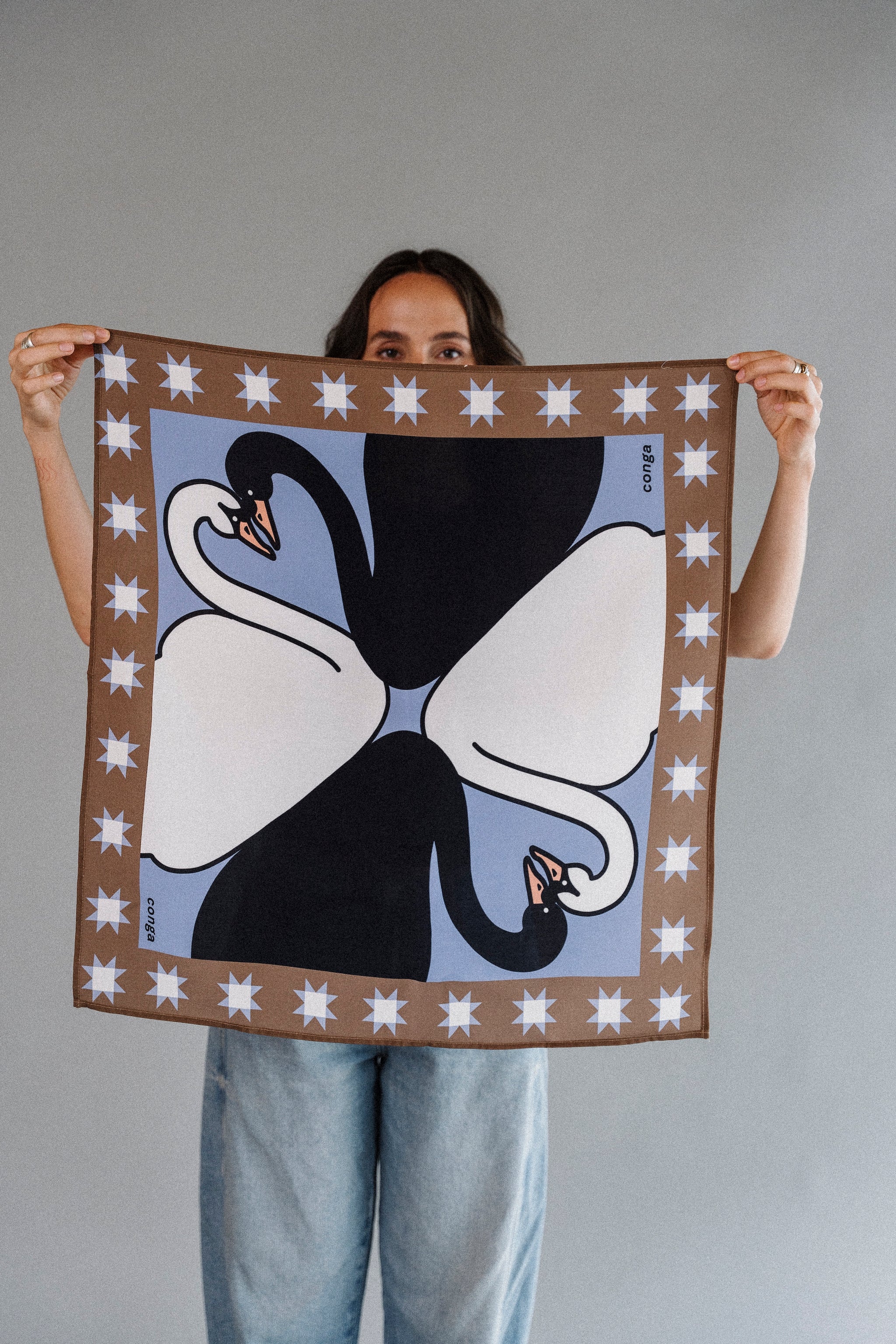 Pañuelo Cisnes Enamorados