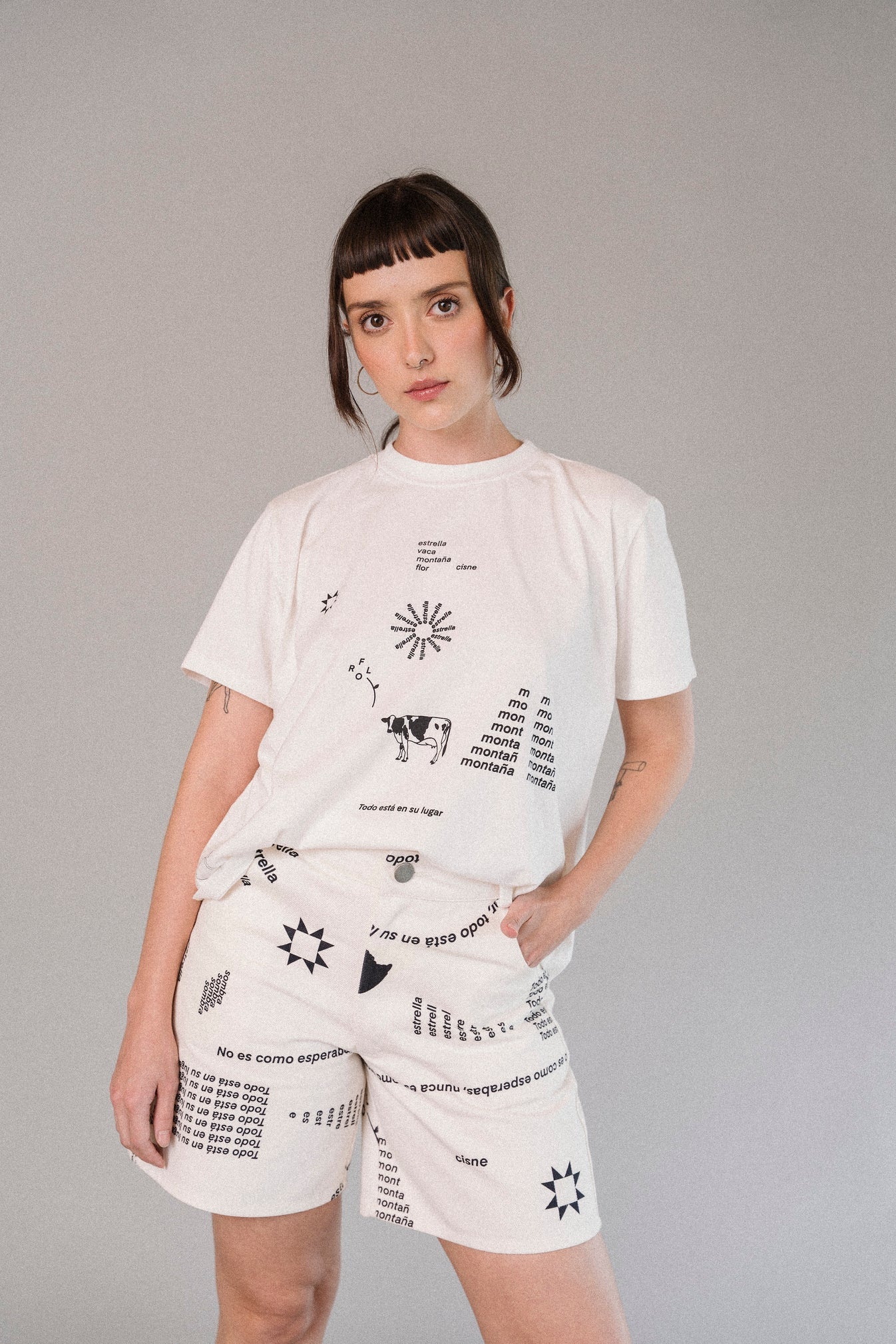 Camiseta Crop Palabras
