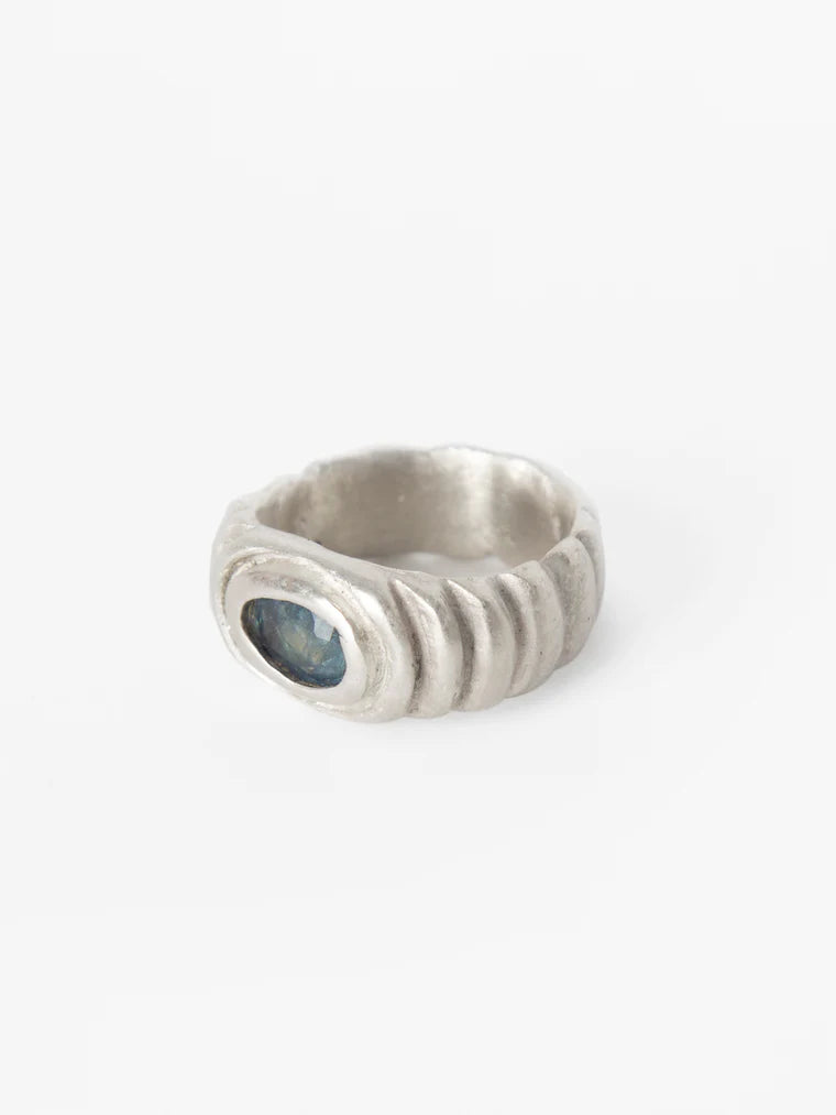 ANILLO ONDAS / WAVES TOPACIO LONDON BLUE
