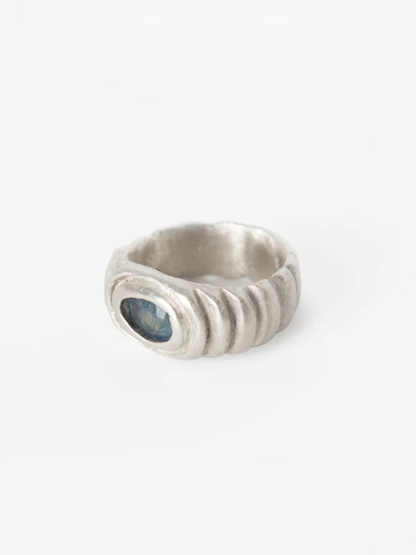 ANILLO ONDAS / WAVES TOPACIO LONDON BLUE