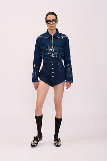 DENIM CROP JACKET