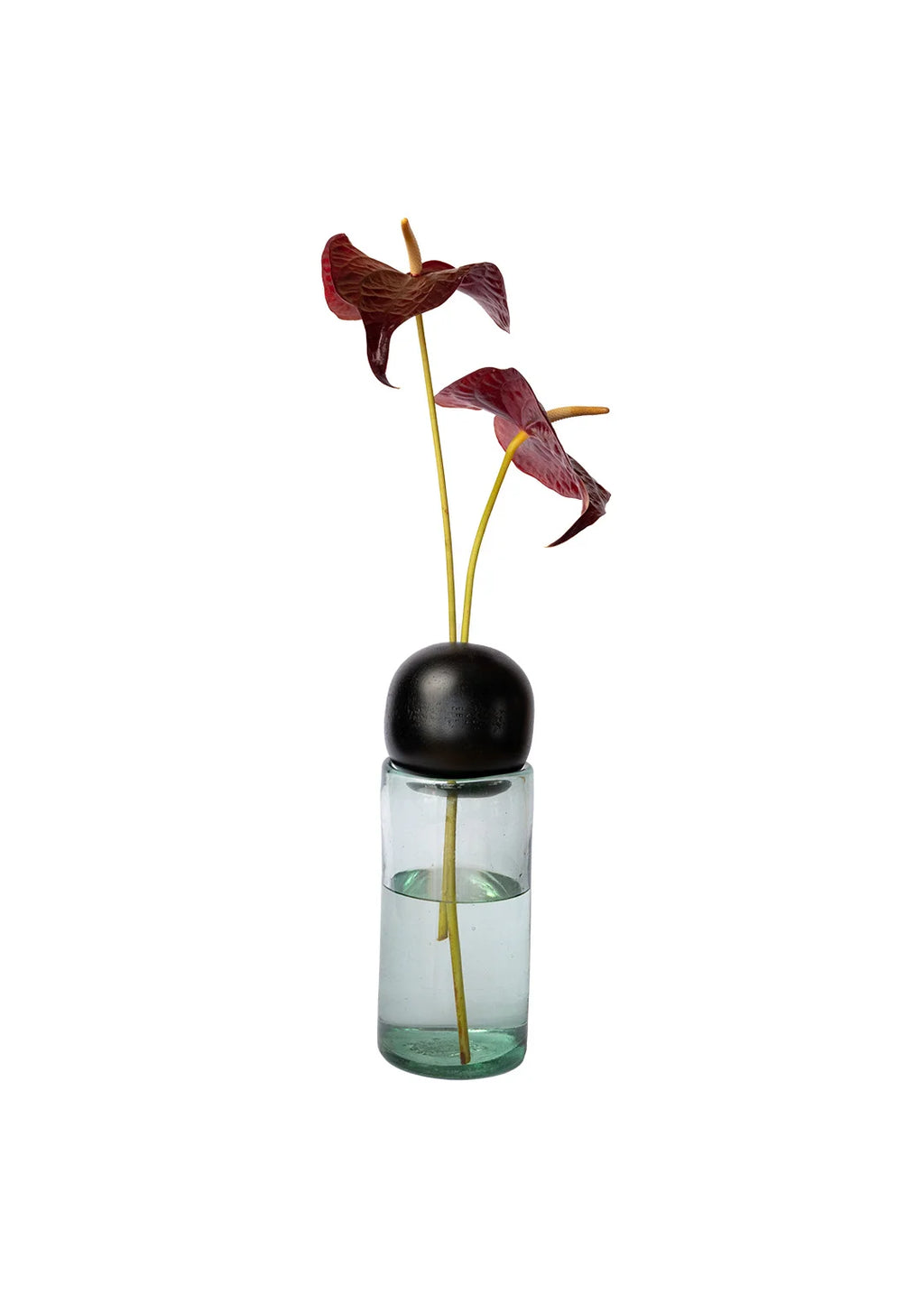 florero artesanal de vidrio reciclado verde hecho a mano diseño sostenible
PAISAJE LATINO