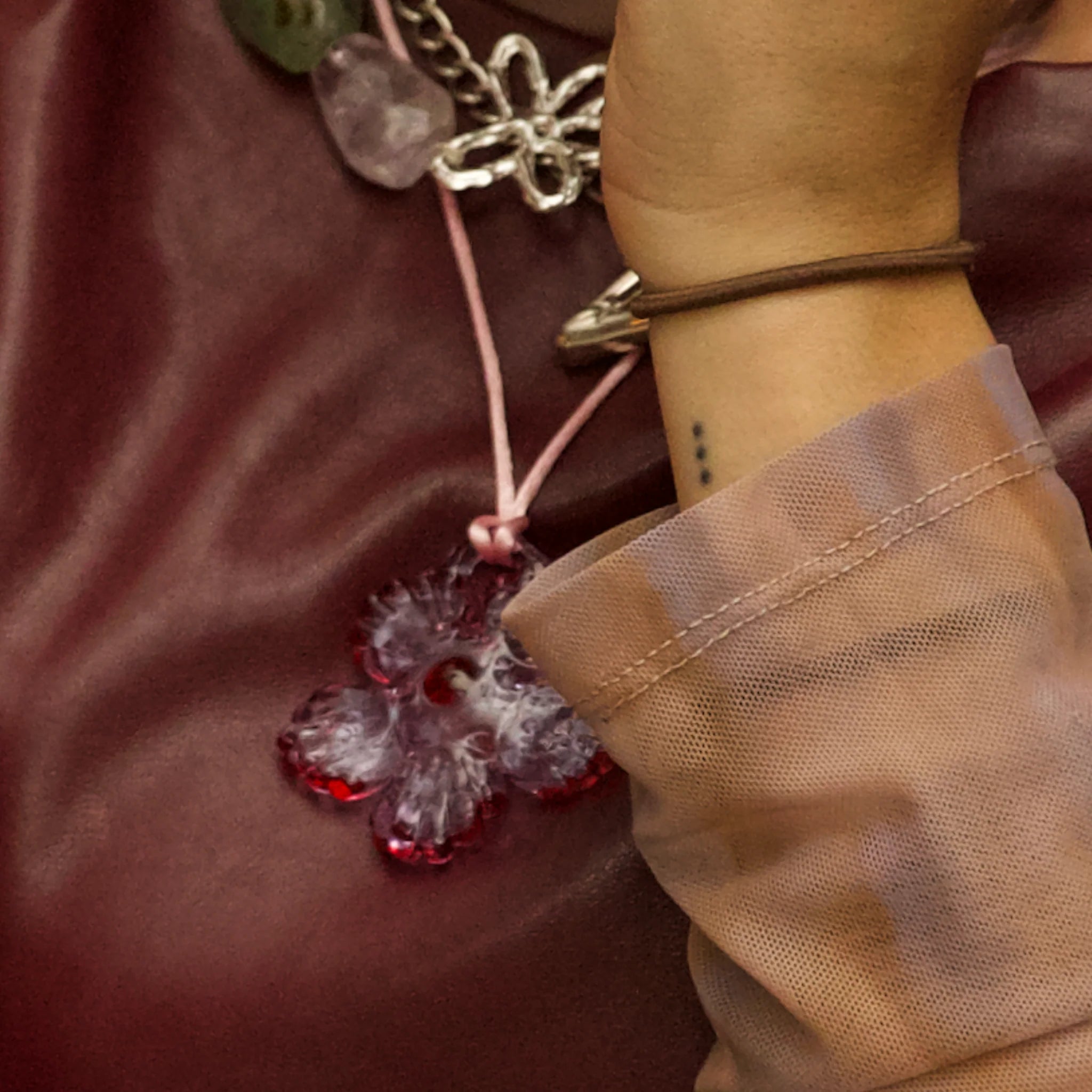 COLLAR  FLOR GLASEADA