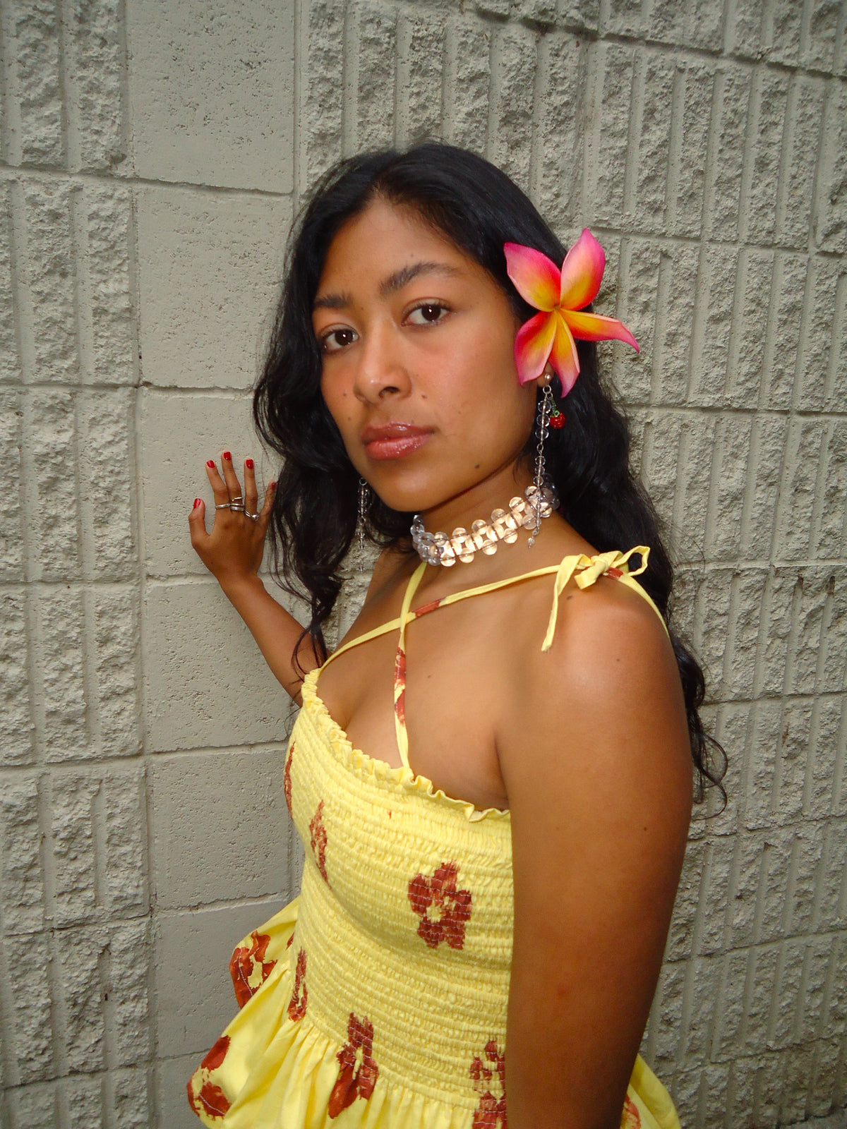 WOVEN CLEAR QUARTZ CHOKER