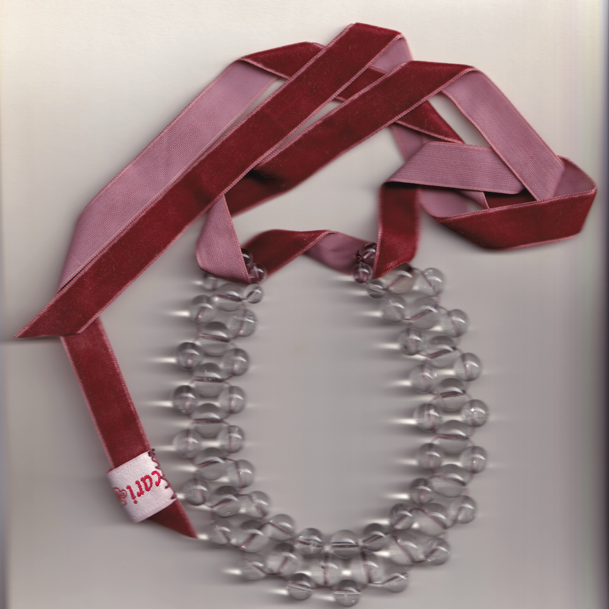 WOVEN CLEAR QUARTZ CHOKER