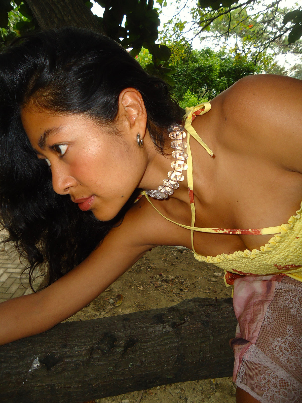 WOVEN CLEAR QUARTZ CHOKER